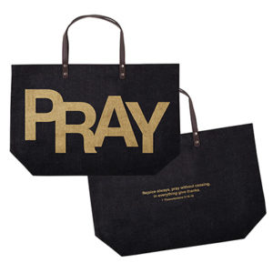 "Pray" tote bag